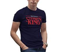 Horror Inspired Written The Novel by Stephen King Men's Navy Blue T-Shirt Size XL