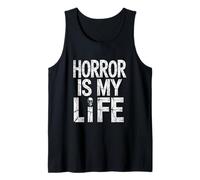 Horror is My Life Cracked Skull Halloween Tank Top