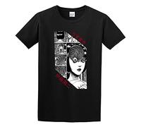 Horror Junji Ito Tomie Anime Uzumaki Comic T-Shirt Black Mens Tees M