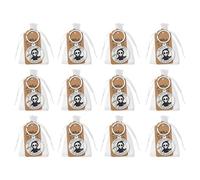 Horror Keychain, Halloween Key Ring, 12 Piece Spooky Charm Set with Cute Accessories and Fun Designs for School Backpack Classroom Party Presents Bag Fillers, Multicolor