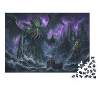 Horror Lovecraftian Cthulhu Mythos 1000 Pieces Jigsaw Puzzle, Puzzle Night