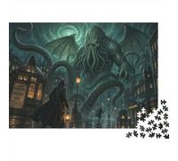 Horror Lovecraftian Cthulhu Mythos 1000 Pieces Jigsaw Puzzle, Puzzle Night