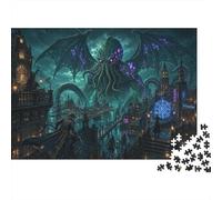 Horror Lovecraftian Cthulhu Mythos 1000 Pieces Jigsaw Puzzle, Puzzle Night