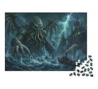 Horror Lovecraftian Cthulhu Mythos 1000 Pieces Jigsaw Puzzle, Puzzle Night