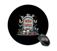 Horror Lover Day of The Dead Mouse Pad Round Mousepads Desk Mat for Office Laptops