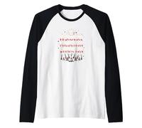 Horror Marathon Champion: Crowned Terror Movie Buff Raglan Baseball Tee, Men, Black/White, M