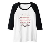 Horror Marathon Champion: Crowned Terror Movie Buff Raglan Baseball Tee, Women, Black/White, L
