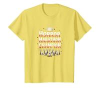 Horror Marathon Champion: Crowned Terror Movie Buff T-Shirt, Kids, Lemon, 4 Years