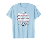 Horror Marathon Champion: Crowned Terror Movie Buff T-Shirt, Men, Baby Blue, 3XL