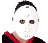 Horror Mask for Adults Made of Latex, Mask for Halloween and Carnival, Accessory for Costumes for Theme Party (White Hockey Mask)