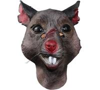 Horror Masque Creepy Cosplay Headgear Realistic Prop | Halloween Horror Cosplay Masque for Parties Theme Parks Stage Haunted Houses Men Women