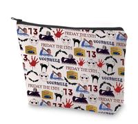 Horror Movie Fans Gift Welcome to Camp Makeup Bag J Lover Canvas Zipper Pouch Funny Movie Gift (Welcome to Camp)