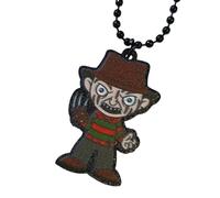 Horror Movie Icon Cartoon Style Acrylic Charm Necklace 45cm Black Ball Chain (Freddy)