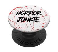 Horror Movie Lover Blood Splatter Gore White PopSockets Adhesive PopGrip