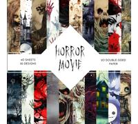 Horror Movie Scrapbook Paper: | Horror Movie Craft Paper | 8.5 x 8.5 inch | Scary Movie Themed Patterns | 40 patterned double sided sheets (20 designs) |