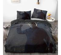 Horror Movie Themed Bedding Sets - Dark Ambiance Duvet Cover and Pillowcase, Scary Beautiful Duvet Cover Set (02,200x200cm+50x75cm*2)