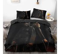 Horror Movie Themed Bedding Sets - Dark Ambiance Duvet Cover and Pillowcase, Scary Beautiful Duvet Cover Set (04,200x200cm+50x75cm*2)