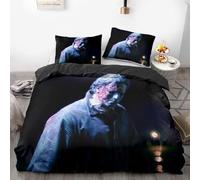 Horror Movie Themed Bedding Sets - Dark Ambiance Duvet Cover and Pillowcase, Scary Beautiful Duvet Cover Set (09,200x200cm+50x75cm*2)