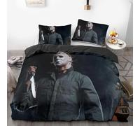 Horror Movie Themed Bedding Sets - Dark Ambiance Duvet Cover and Pillowcase, Scary Beautiful Duvet Cover Set (08,200x200cm+50x75cm*2)