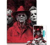 Horror Movies 1000 Pieces Jigsaw Puzzles for Adults And Teens,Staycation Kill Time Every Piece Is Unique - Challenging Family Fun Game (75x50cm)