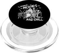 Horror Movies And Chill Funny Skeleton Horror Night Ghost PopSockets PopGrip for MagSafe