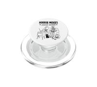 Horror Movies And Chill Halloween Movie Night Skeleton Ghost PopSockets PopGrip for MagSafe