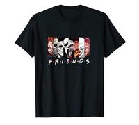 Horror Movies Character Killers Scary Friends Cotton T-Shirts Black
