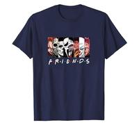 Horror Movies Character Killers Scary Friends Cotton T-Shirts Navy Blue