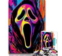 Horror Movies Jigsaw Puzzles for Adults 1000 Piece,Help The Brain Exercise Addictive Toys to Cultivate Patience Suitable for Couples 38x26cm