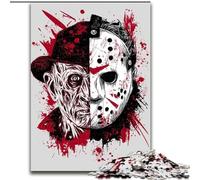 Horror Movies Puzzles for Teenagers 1000 Pieces, Educational Games DIY Toys with Matching Poster And Trivia Sheet for Age 14+ (50x75cm)