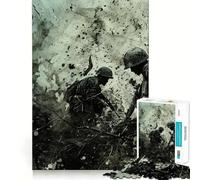 Horror of War Jigsaw for Teenagers1000 Pieces Cognitive Boost Nice Thick Family Bond Santa Surprise (38x52cm)