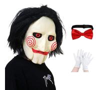 Horror Saw Mask Scary Clown Killer Jigsaw Masks Carnival Halloween Costume Party Props (3PCS)