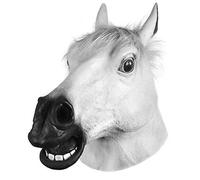 Horror Scary White Horse Head Mask for Halloween Cosplay Costume Party