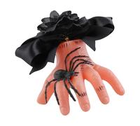 Horror Severed Hand Hair Clip Iron Materials Stable Clip Black Spiders Detail Hairpin for Party Daily Dark Look Halloween Framework Hand Hair