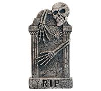 Horror-Shop Large Halloween Tombstone With Skeleton 91cm