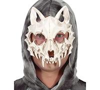 Horror-Shop Skull Half Mask Cat