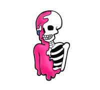 Horror Skull Enamel Brooch Pins Punk Pink Skull Lapel Badge Pins Brooches for Jacket Backpack Hat Pants Accessories
