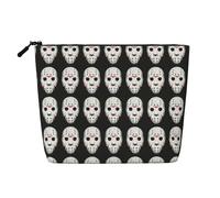 Horror Skull Patterned Cosmetic Bag, Travel Toiletry Bag, Suitable for Business Trips and Daily use.