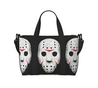 Horror Skull Patterned Duffel Bag Handbag, can be Worn Crossbody or Shoulder, Suitable for Travel and Camping.