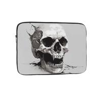 Horror Skull Print Laptop Sleeve, Compact Portable Protection for 12 inch Devices, Pad Tablet, Work, Travel & Office Use
