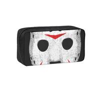 Horror Skull Print Large Pencil Case Big Capacity Pen Case Durable Pencil Box Stationery Bag for Travel Makeup