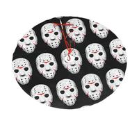 Horror Skull Printing Christmas Tree Skirt For Halloween,Snow Christmas Decorations For Holiday Trees Ornaments