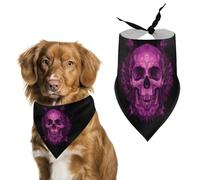 Horror Skull Purple Fantasy Dog Bandana Pet Scarf for Small Medium Large Dogs Triangle Bibs Photo Prop Gift