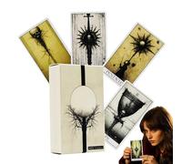 Horror Tarot - 78 pieces Dark Tarot Oracle Deck - Gothic Divination Accessories Mysterious Playing Supplies for Family Women Men Parties