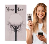 Horror Tarot Deck - Portable Oracle Cards, Psychological Cards with Detailed Illustrations, Divination Deck with Engaging Design, Board Game, Card Set for Gaining Insight into Future and Past Events