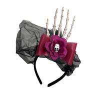 Horror Themed Styles Adjustable Halloween Hairband With Skeleton Hand Mesh Design Headband Hair Accessories For Women Unisex Halloween Hair Decoration