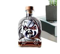Horror Themed Whiskey Bottle, 350ml Glass Decanter, Glass Decanter, for Holidays, Christmas, Home, Restaurants, Kitchen, Whisky Lovers, Fathers Days, Husbands
