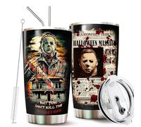 Horror Tumbler with Lid and Straw - Gift for Men, Women Who Love A Good Scare - Valentines Day Coffee Cup - Gifts for Friend on Birthday, Anniversary - Valentines Decorations - Horror Tumbler 20 Oz