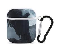 Horror Vampire Devil Grim Reaper Earphone Case Cover Compatible with AirPods 1&2 Shockproof Bluetooth Headset Case White-style
