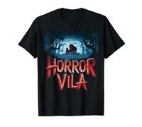 Horror Vila Haunted Mansion Scary Forest Scene T-Shirt